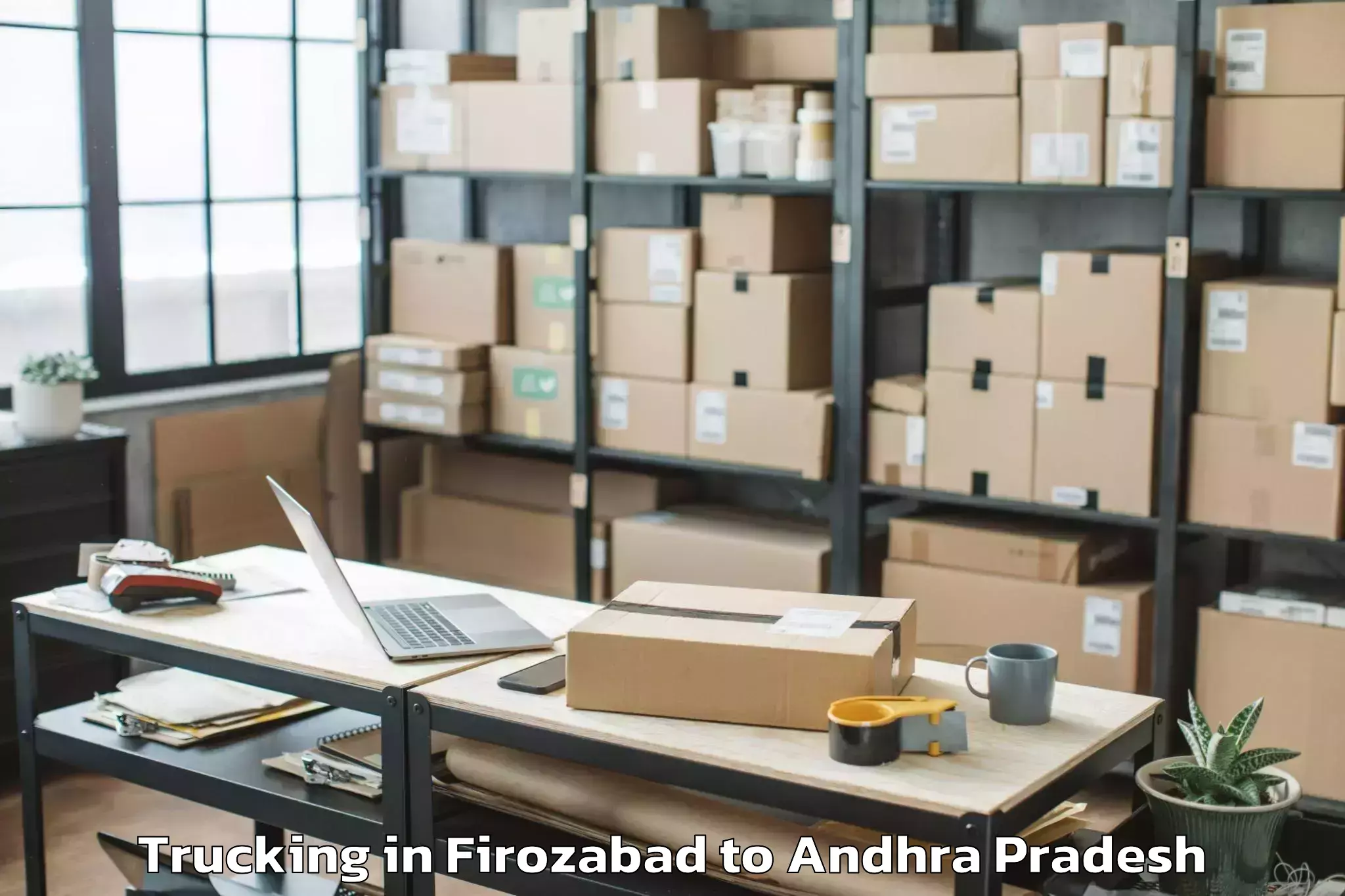 Leading Firozabad to Peddapappuru Trucking Provider